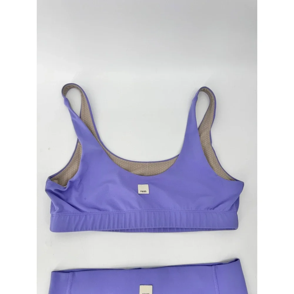 Vuori Studio Pocket Short and Daily Bra Set Womens Medium Purple Activewear